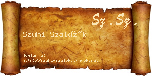 Szuhi Szalók névjegykártya